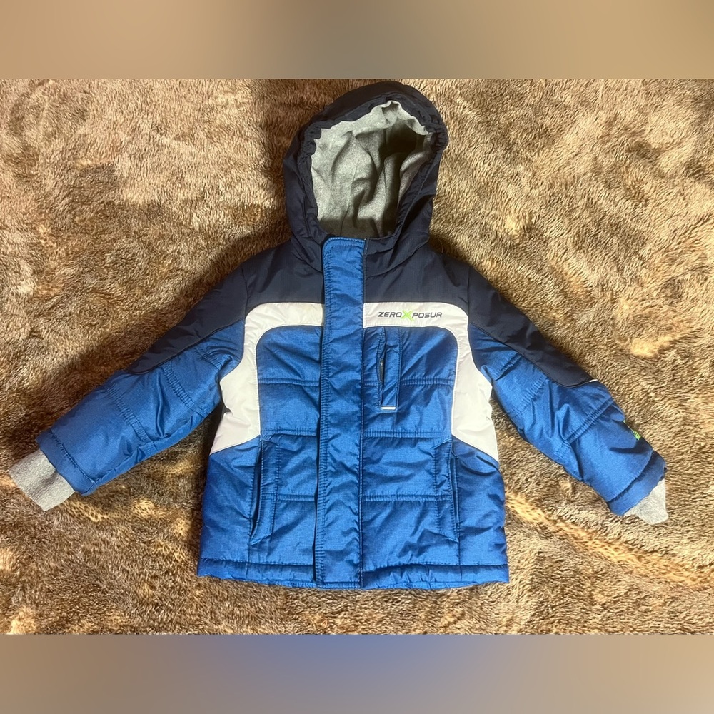 ZEROXPOSUR Baby Toddler Boys Hooded Winter Coat Jacket Navy-Size: 24 Months
